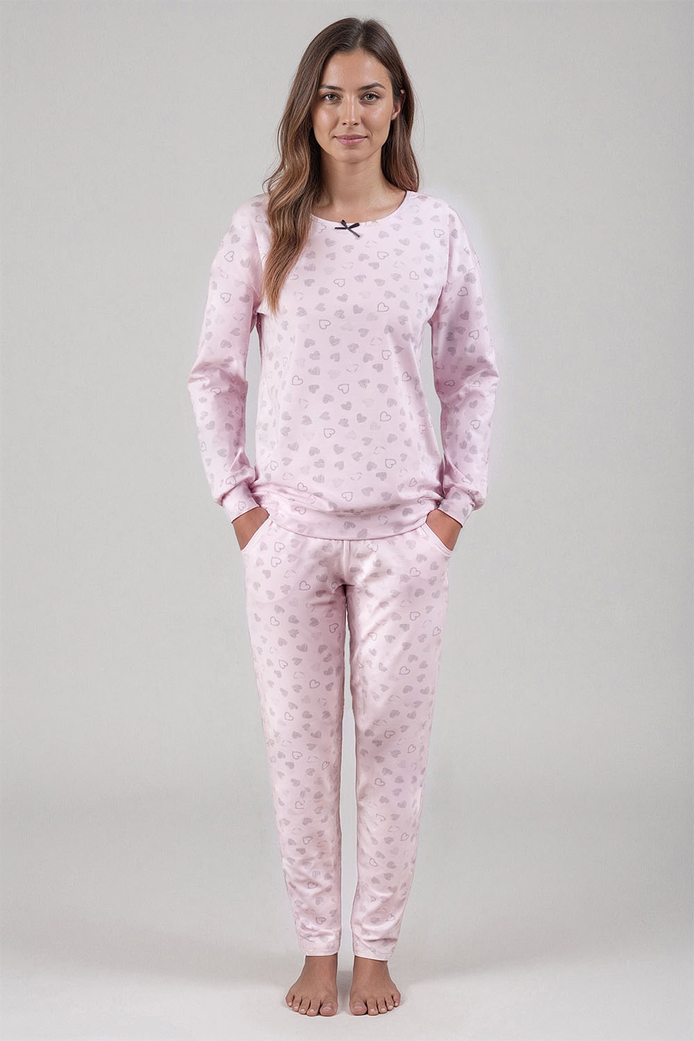 Vivisence Two-piece women's pyjama set 2023, Light Pink