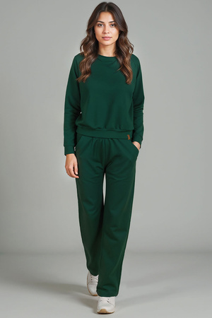 Vivisence Women Tracksuit Set Long Sleeve Sweatshirt Wide Leg Pants Elastic Waist Lounge Outfit,