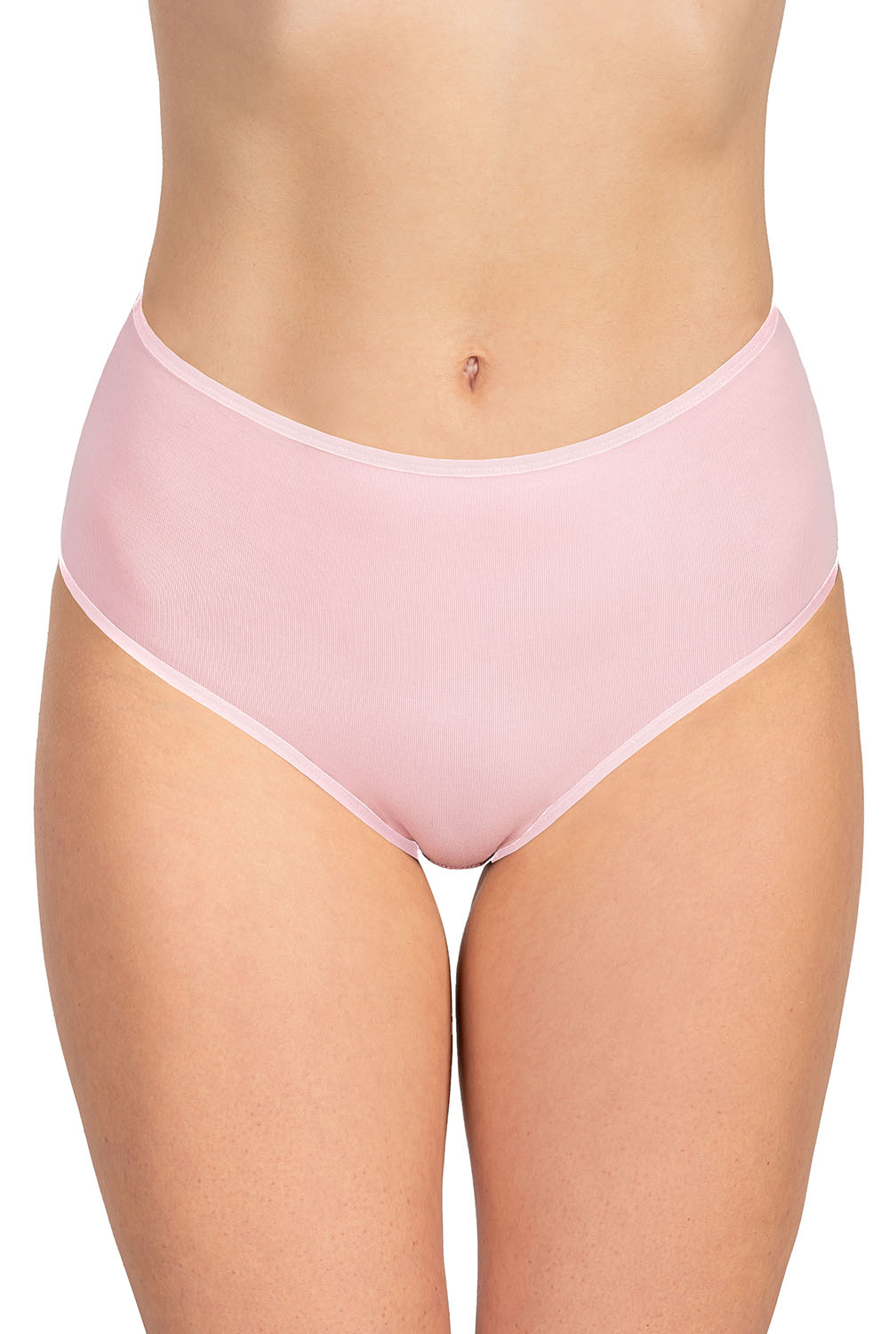 Vivisence Culotte Classique Slip pour Femme Lot de 5 Figi Silhouette Élégante 4016, bande rose: rose 5-pack
