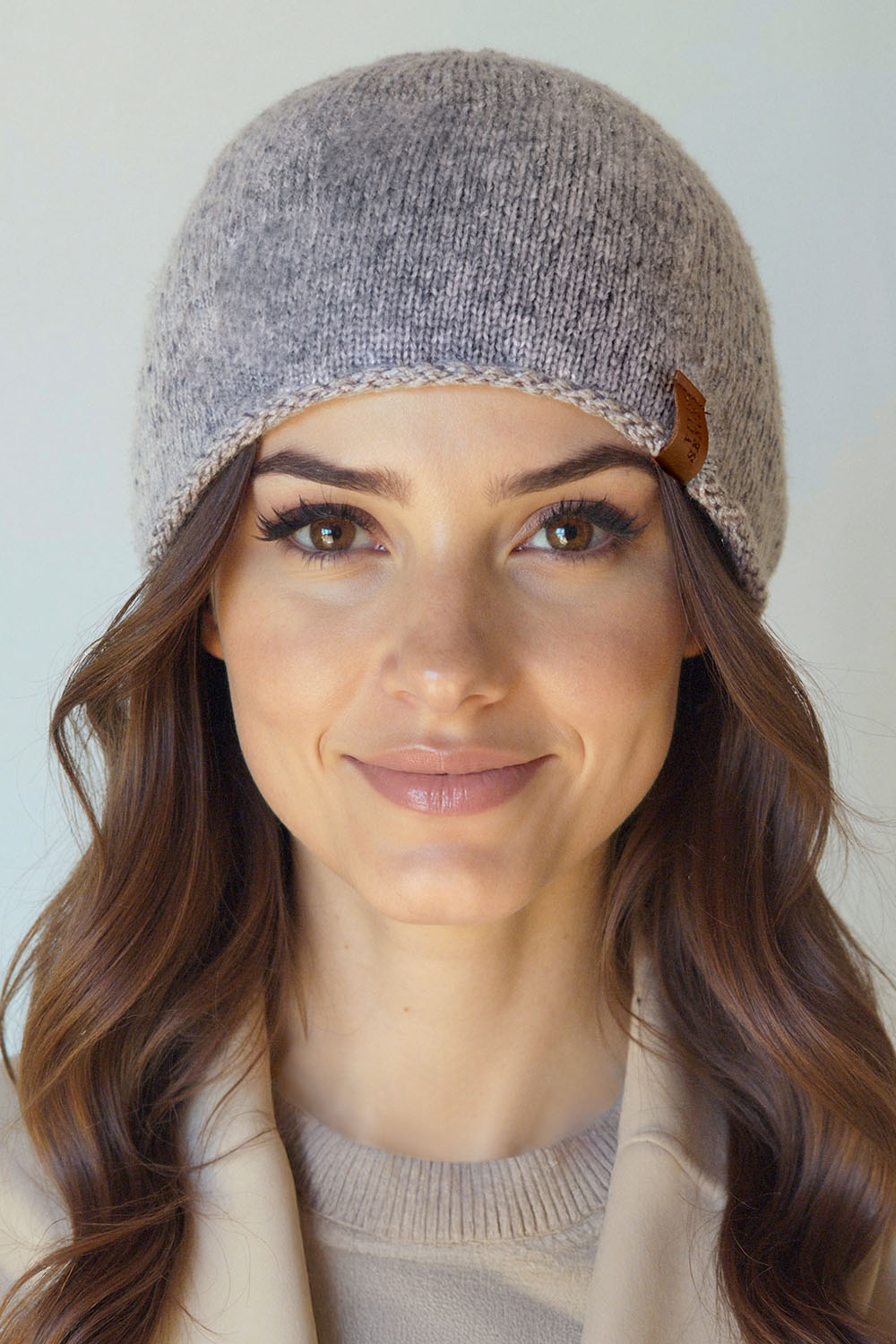 Vivisence Femme Bonnet Hiver Laine Merinos Doux Chaleur Et Confort Ajuste, gris