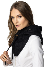 Vivisence Winterset Für Damen Schalmütze Mit Und Warme Fausthandschuhe Mit Fleecefutter Hergestellt Aus Weichem Warme Garn Perfekt Für Kalte Wintertage, Schwarz
