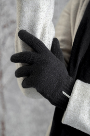 VIVISENCE Damen Winter Handschuhe aus Wolle Ideal für Kaltes Wetter 7201, schwarz