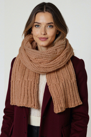 Vivisence Damen Mütze Schal Set Lammwolle Baumwolle Für Wärme und Komfort, Beige