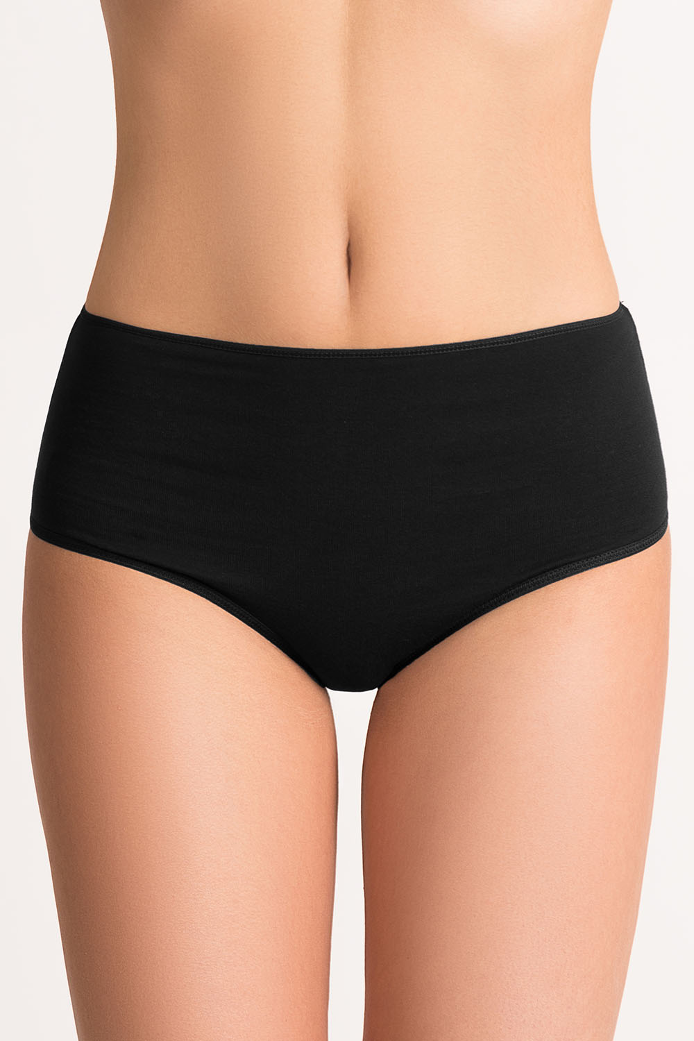 Vivisence femmes slip souple taille haute 4001, noir