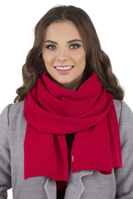 Vivisence Elegant Women's Winter Set Beret And Scarf With Classic Design And Floral Decoration Made Of Warm And Soft Fabric With Wool Blend Ideal For Cold Winter Days, Red