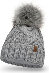 Vivisence Winter Hat With Pom Pom For Women Warm Ideal For Cold Days 7014, light grey
