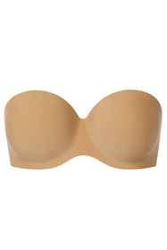 Vivisence Strapless Bra Bandeau for Women self-adhesive barconette Underwire bra for special occasions Dresses and Backless Outfits Model 1065, beige