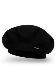 VIVISENCE Damen Baskenmütze Warm und Gemütlich Kälteschutz und Komfort 7005, schwarz