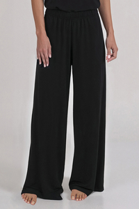 Vivisence Damen Pyjamahose Viskose Gummibund Komfort Für Die Nacht 2102, Schwarz