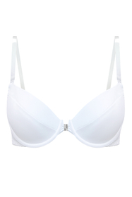 Vivisence Women's Clear Strap Bra Push Up Invisible Backless Clear Back Bra with Transparent Straps for Backless Dresses, white