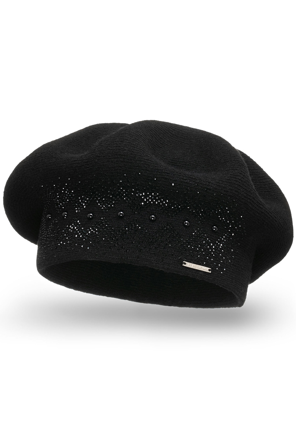Vivisence Damen Baskenmütze Winter Herbst Warme Barette Wolle Elegante Stil 7050, schwarz
