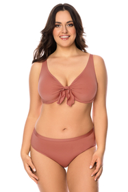 Vivisence Bikinislips Dame Bademode musterlos normaler Bund Setteil EU  3001, dunkelrosa