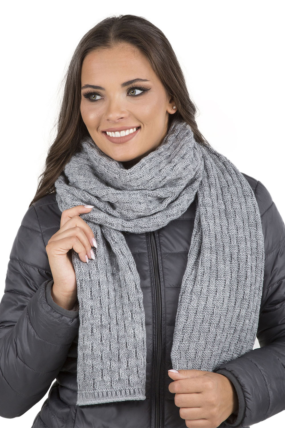 Vivisence Wintermütze mit Bommel Damen Warmes Ideal Für Kalte Wintertage 7015, hellgrau