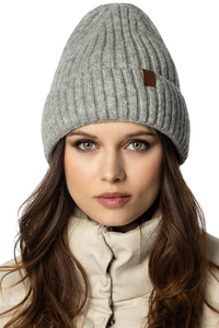Vivisence Damen Winter Mütze Klassischen Beanie Strickmütze Stil Perfekte Passform Strickbündchen Warmem Rippengarn Ideal Für Kalte Wintertage Winter Herbst Modell 70104, hellgrau