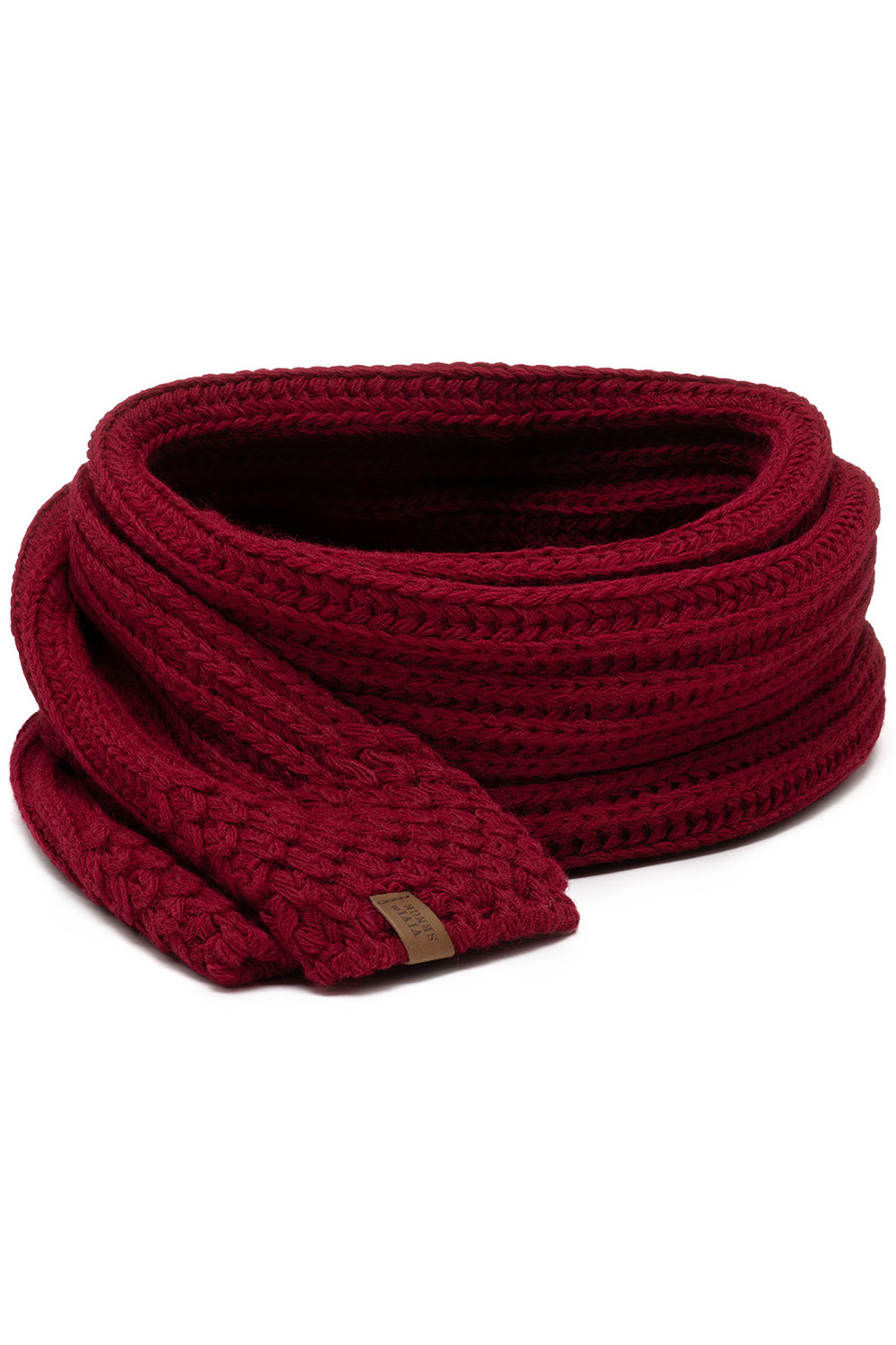 Vivisence Knitted Classic Scarf For Women Soft And Warm Everyday Look 7016S, maroon