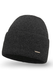 Vivisence Soft Knitted Hat With Turn-Up Hem And Lining Extreme Warmth 7096, graphite
