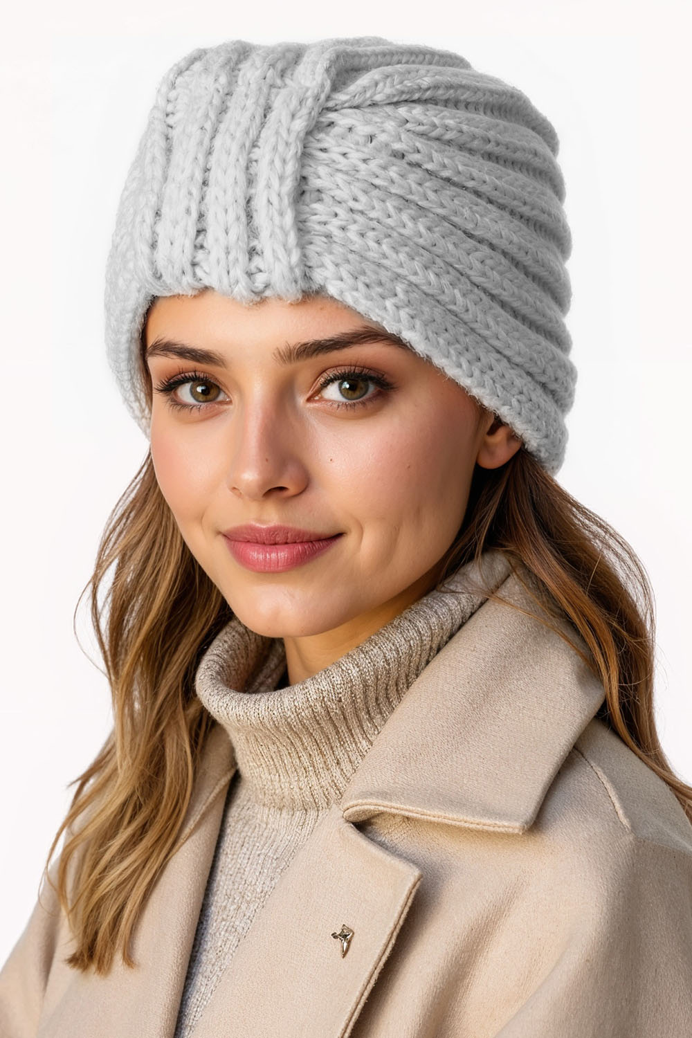 Vivisence Damen Mütze Weicher Merino Baumwollmix Für Komfort, Grau