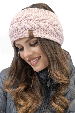 Vivisence Stylish Women's Winter Headband With Soft And Warm Yarn Construction Soft Fleece Lining Perfect Fit Design Perfect For Autumn And Winter Days, powder pink