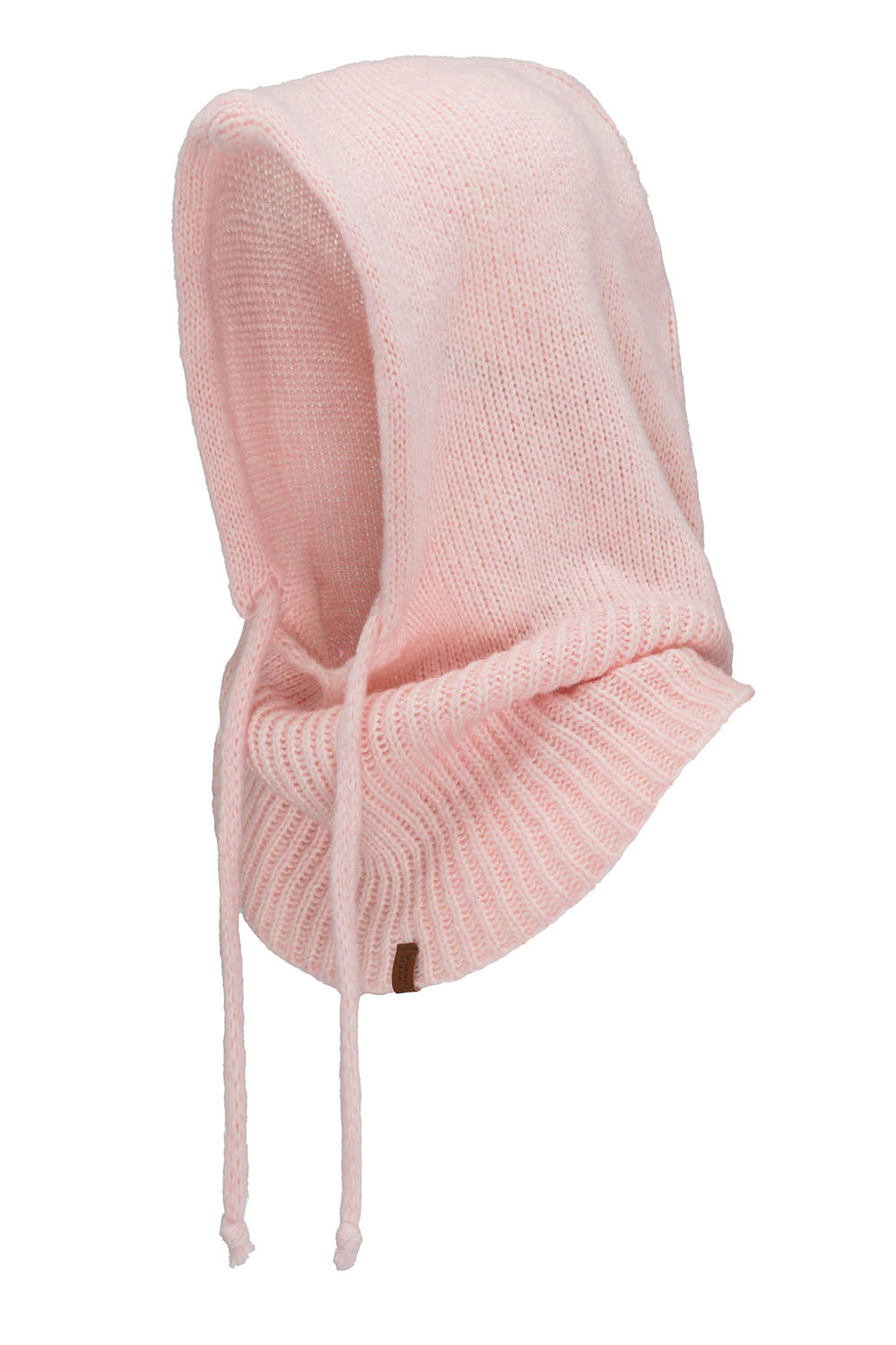 Vivisence Women Winter Hood Merino Wool Knitted Drawstring Fit Cozy Warmth, Pink