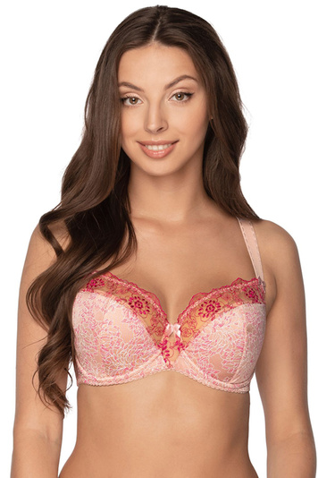 Gaia underwired floral semi padded bra 1195 Desiree, Pink