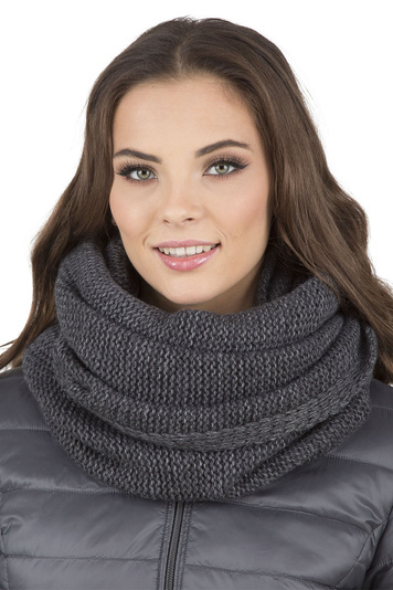 Vivisence Stylish and Elegant Women’s Winter Snood Scarf Thick and Warm for Ultimate Comfort Crafted Perfect Accessory for Staying Cozy and Chic During Cold Weather, dark grey