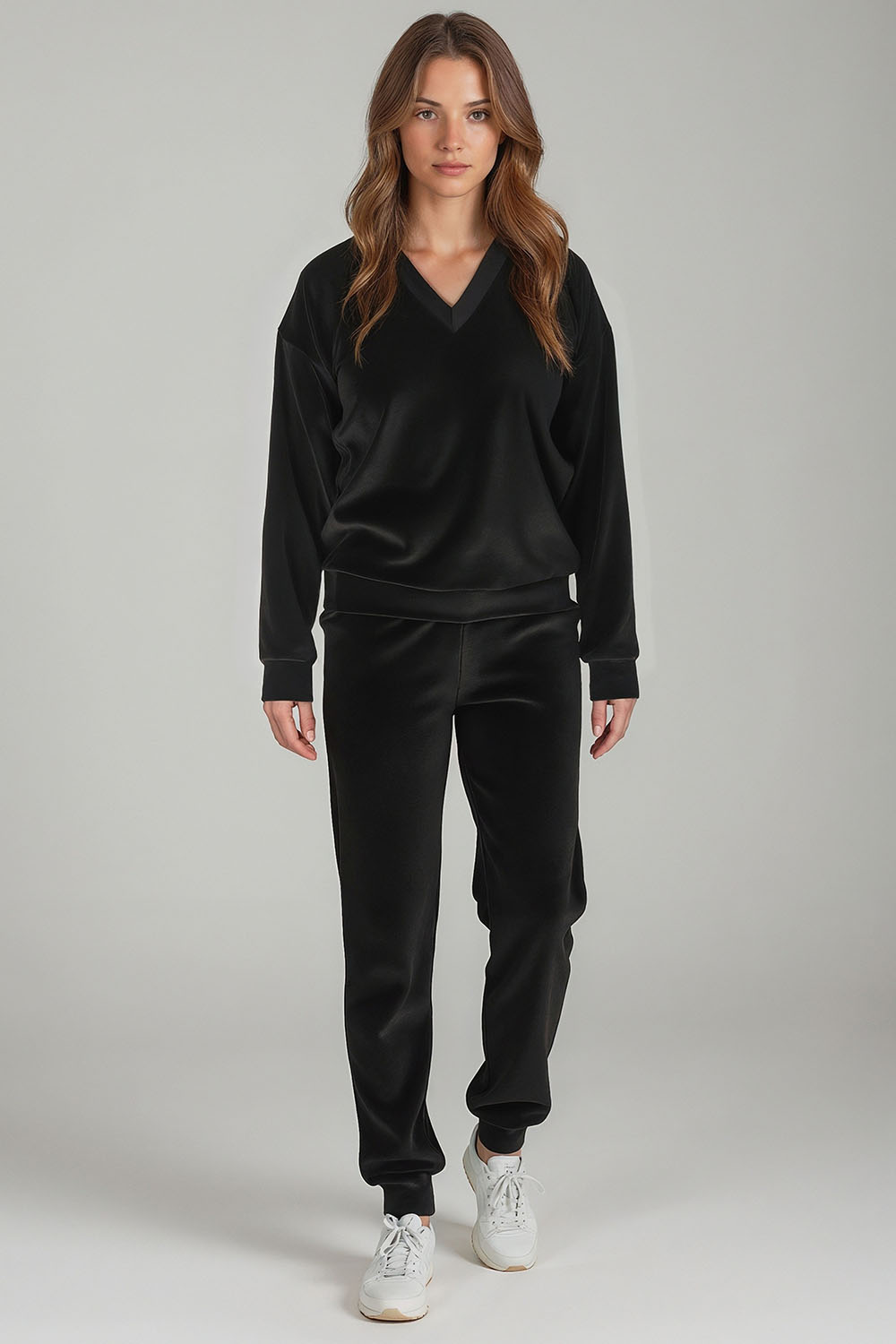 Vivisence Women Tracksuit Cotton Set Ribbed Waistband Casual Loungewear 9202, 