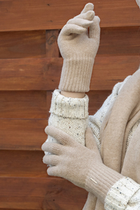 Vivisence Gants Femme En Laine Pour L’Hiver Idéal Temps Froid 7201, beige