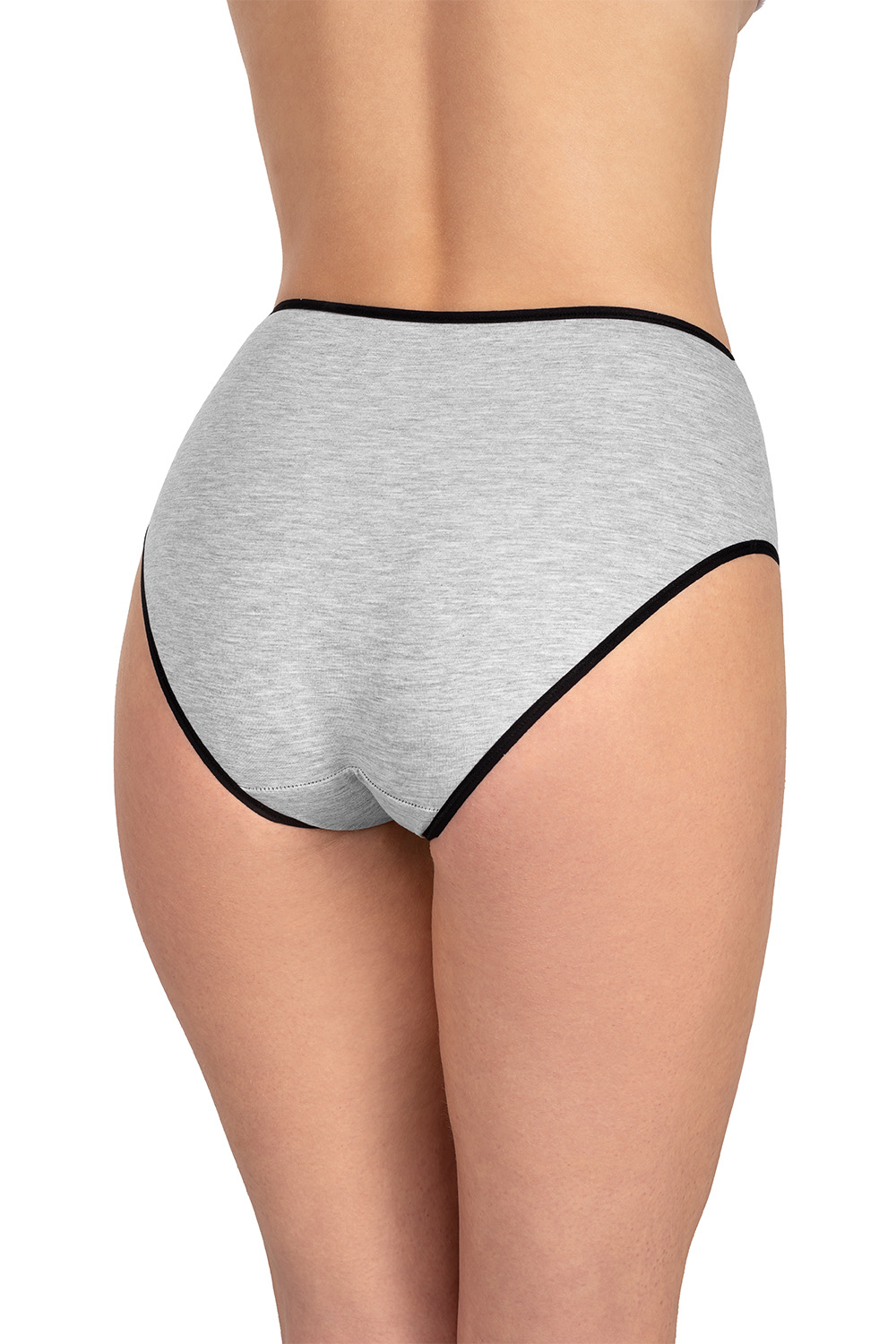 Vivisence Culotte Classique Slip pour Femme Lot de 5 Figi Silhouette Élégante 4016, bande noire: mix2 5-pack