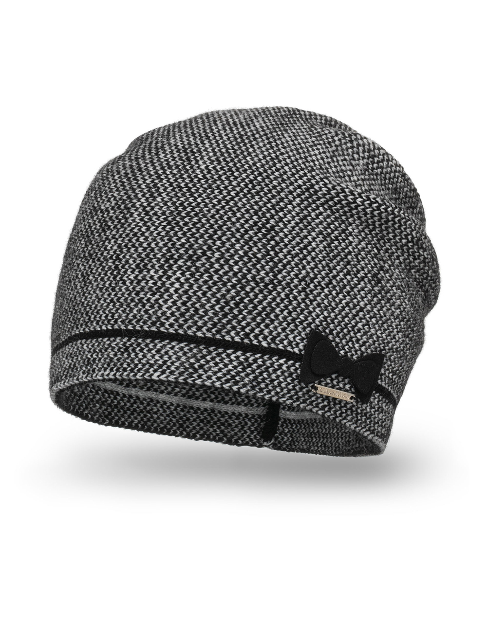 Vivisence Damen Mütze Winter Strickmütze Warme Wintermütze Wollzusatz Elegante 7003, schwarz