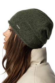 Vivisence Damen Mütze Winter Warmem Wollgarn Klassische Herbst Wintermütze 7087, grüne Melange