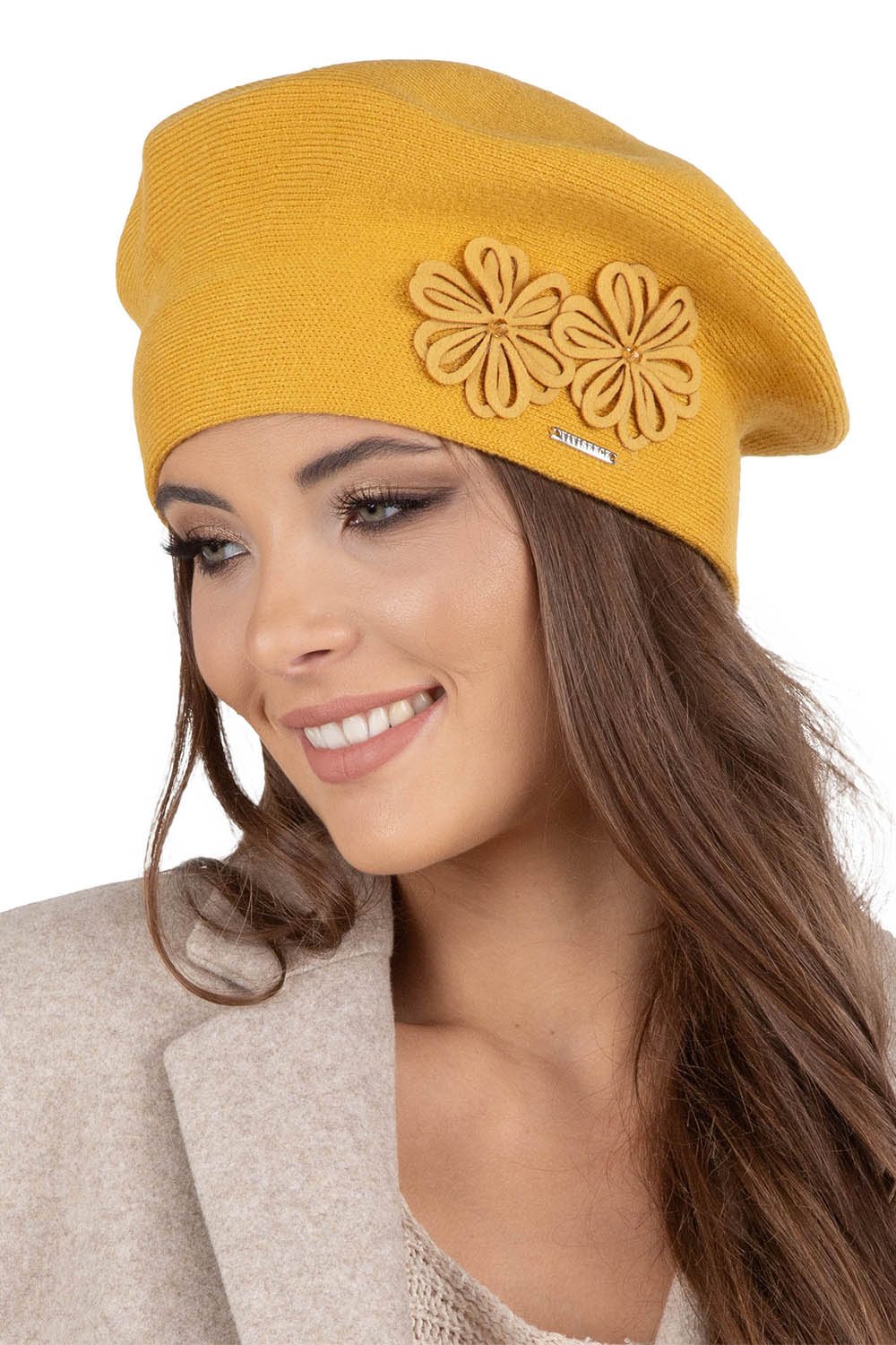 Vivisence Warm Thick Winter Beret For Women Ideal For Cold Days 7007, honey