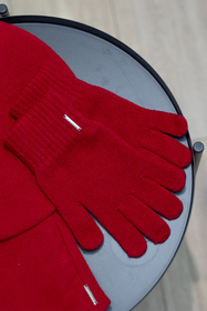 Vivisence Damen Handschuhe Winter Weichem und Warme Ideal für Kaltes Wetter 7202, rot
