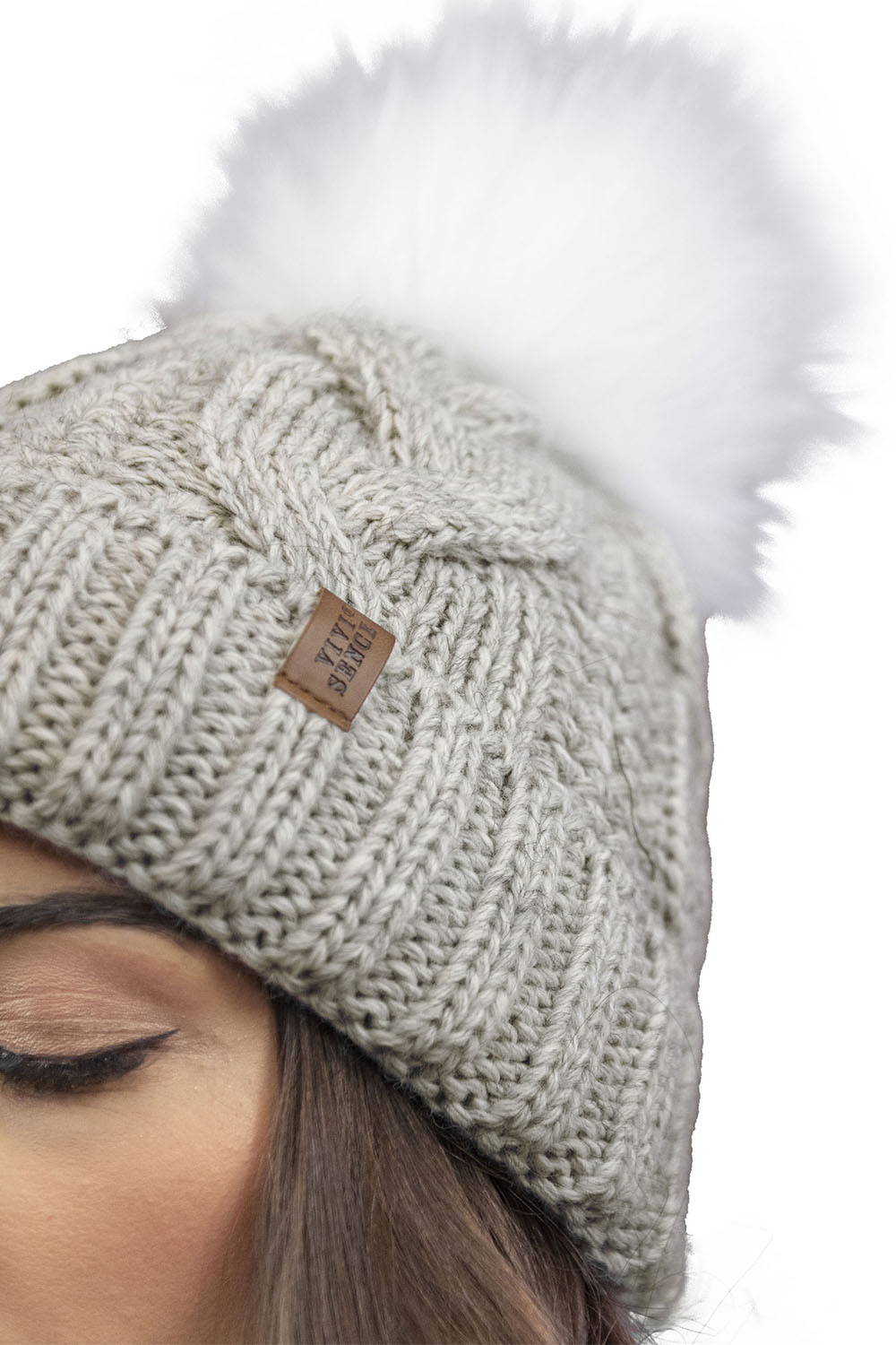 Vivisence Damen Bommelmütze Und Loop-Schal Mit Bommel Ideal Für Wintertage 7014, beige Melange