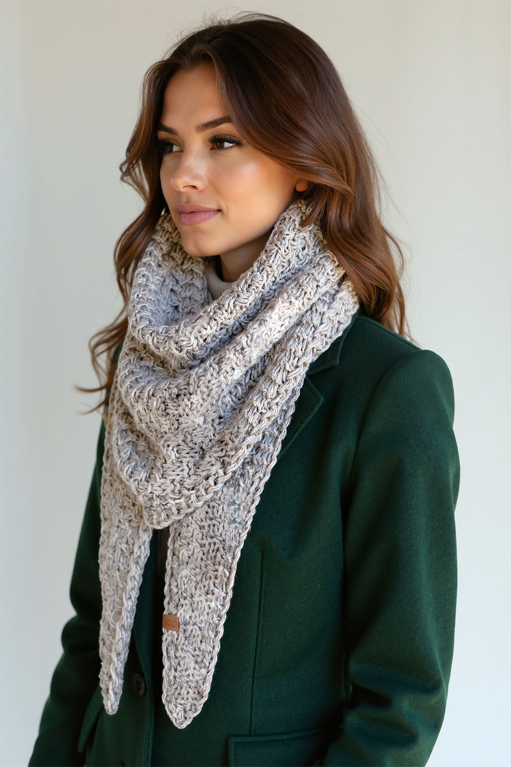 Vivisence Femme Écharpe Hiver Maille Douce Chaude Style Et Confort Quotidien, gris
