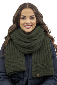 Vivisence Damen Mütze mit Schal Set Mit Fleecefutter Wärme An Wintertagen 7016, grün