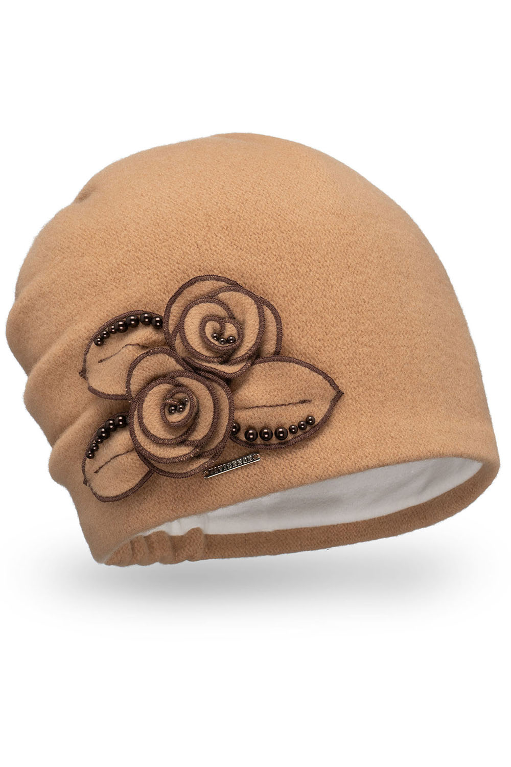 Vivisence Damen Mütze Winter Handgefertigte Herbst Elegante Wintermütze 7068, beige